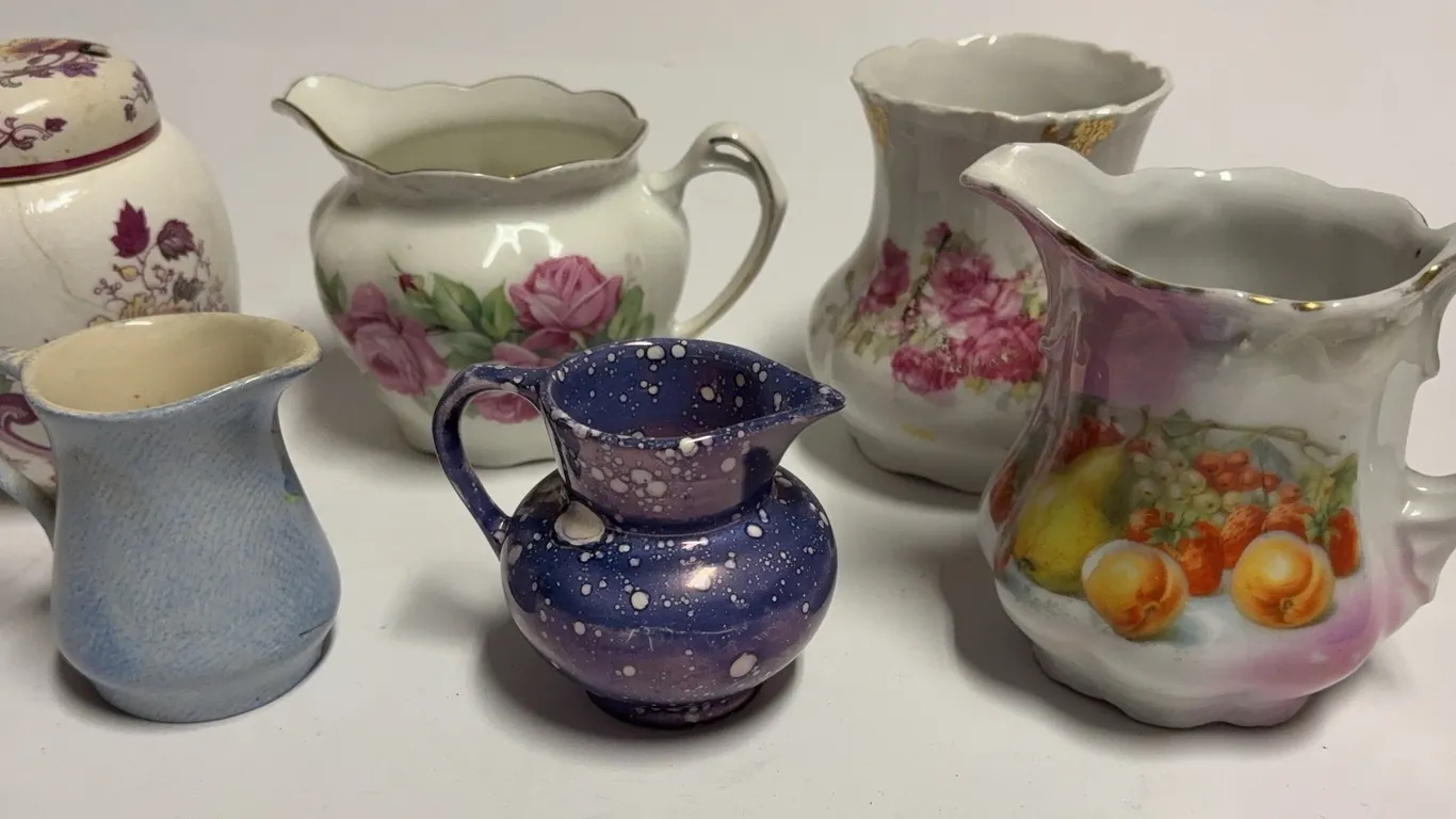 Vintage Creamers, Pitchers & Decorative China Lot