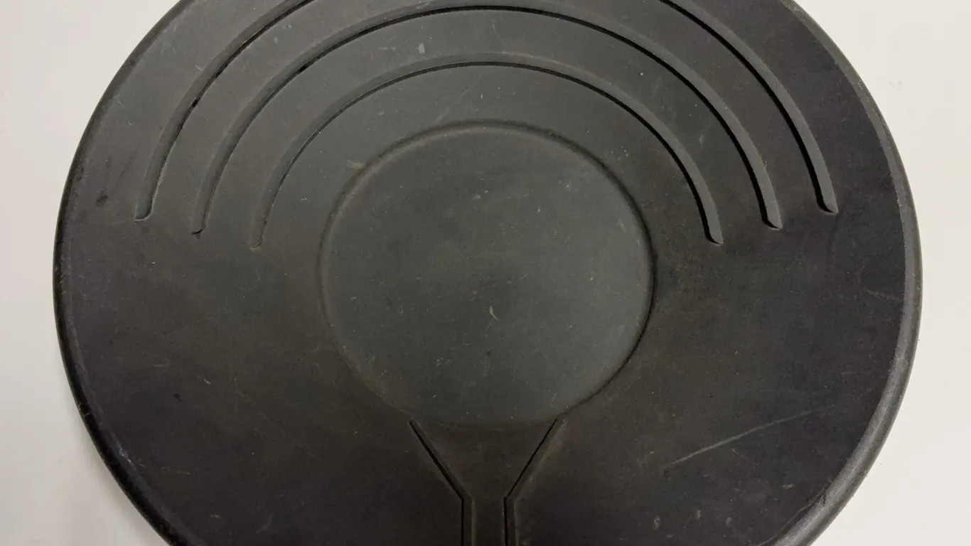 Black Plastic Gold Prospecting Pan with Deep Riffles