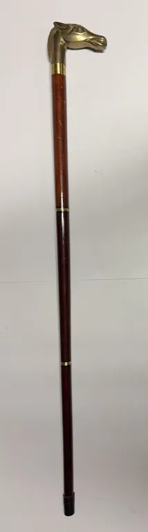 Brass Horse Head Walking Cane