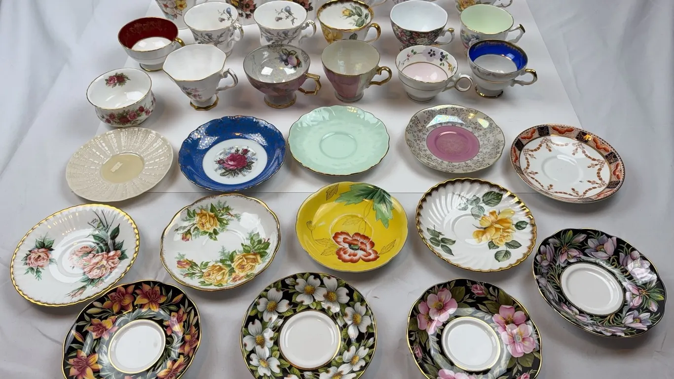 Vintage Teacups, Saucers & Floral China Collection