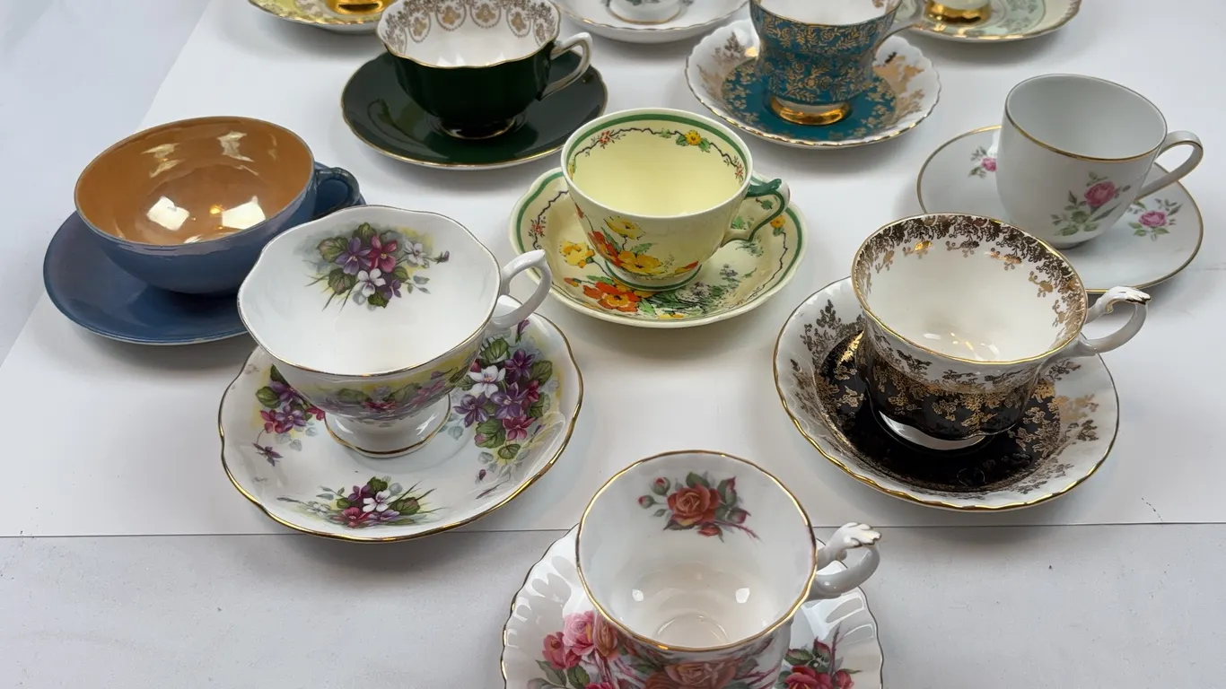 Vintage Mixed China Teacup & Saucer Lot