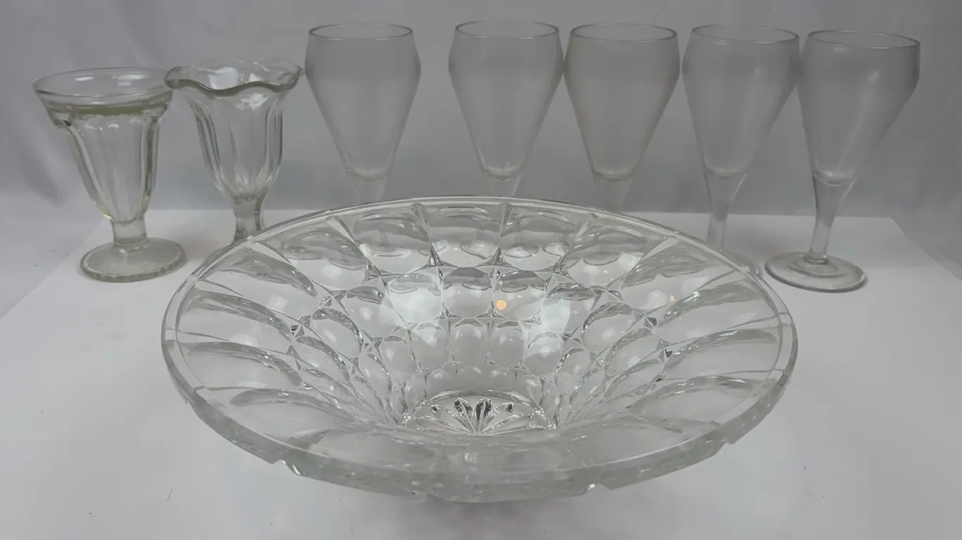 Vintage Glassware & Crystal Bowl Lot