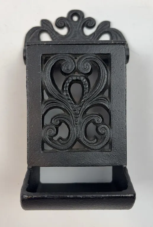 Cast Iron Wall-Mount Match Holder