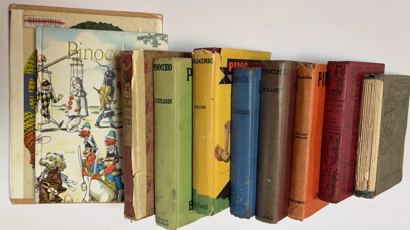 Pinocchio Vintage Book Collection Carlo Collodi Lot