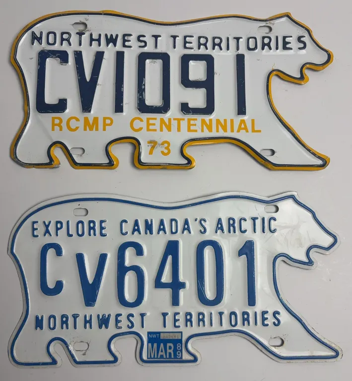 Pair of Vintage Northwest Territories License Plates