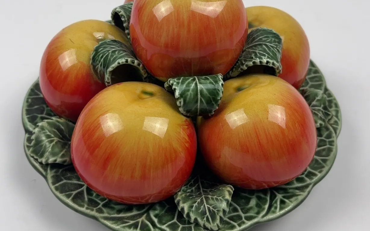 Vintage Ceramic Apple Centerpiece Fruit Bowl Made in Portugal