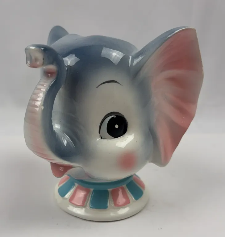 Vintage Elephant Head Planter Noritake Japan Ceramic Vase