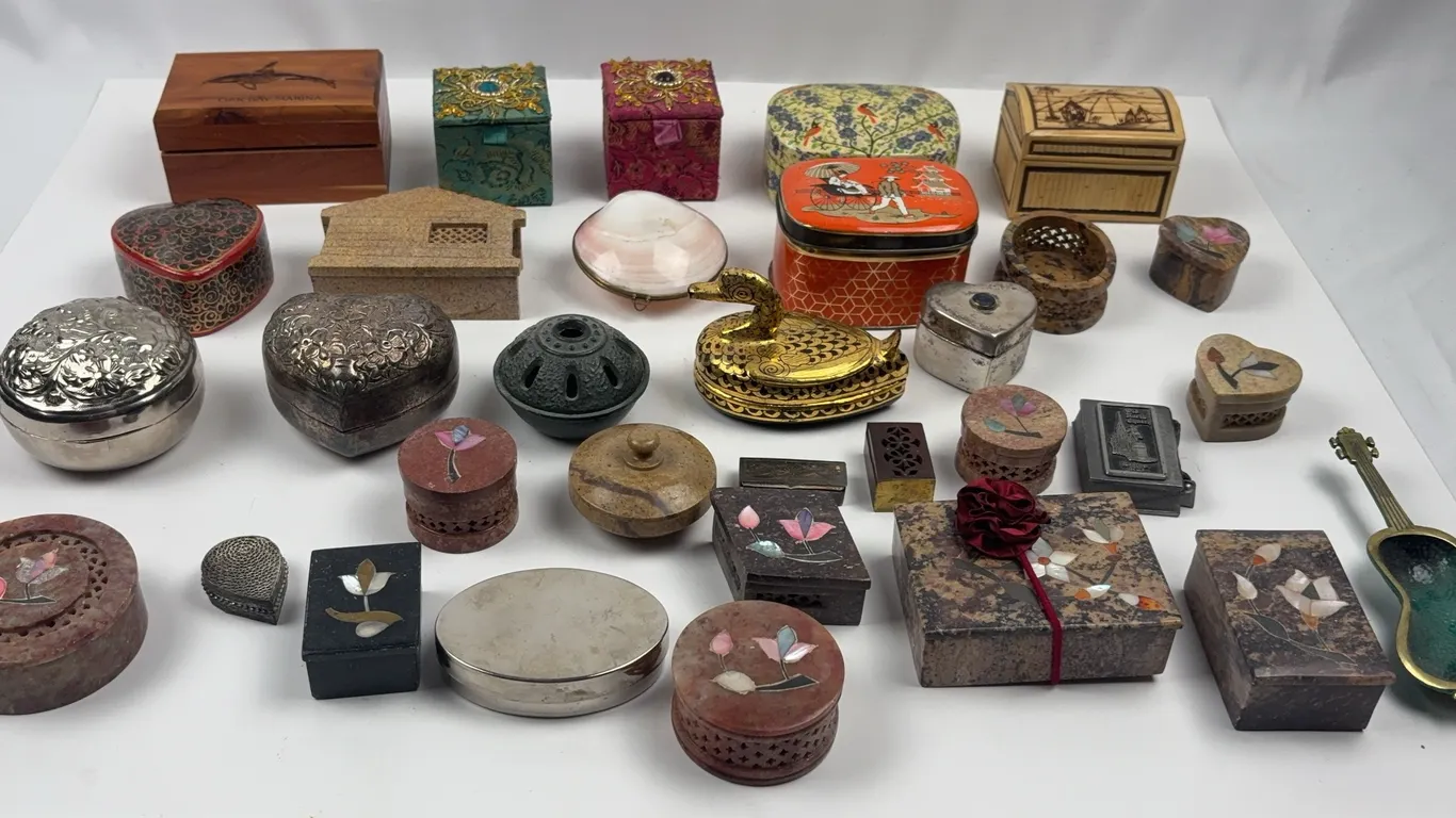 Mixed Decorative Box Collection Jewelry Keepsake Trinket Boxes