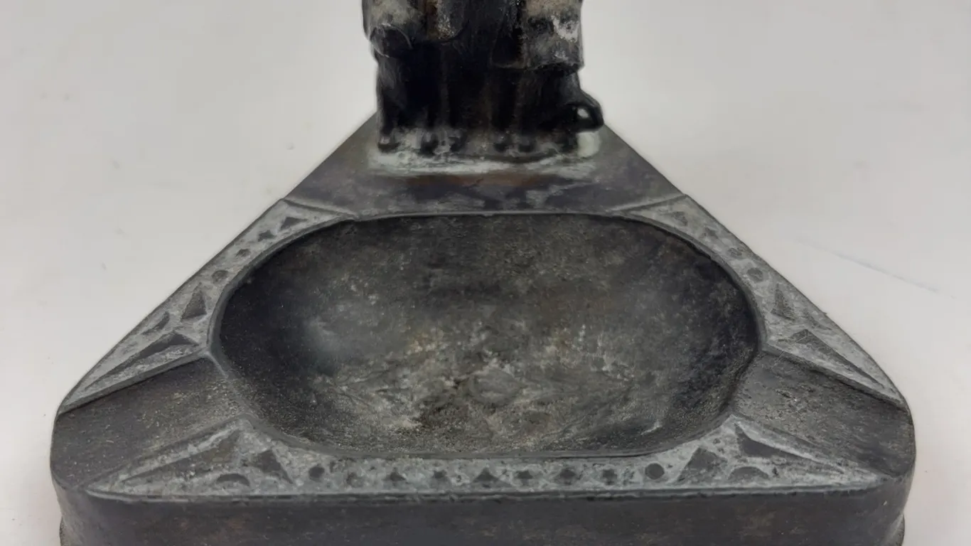 Vintage Coppercraft Guild Dog Family Ashtray