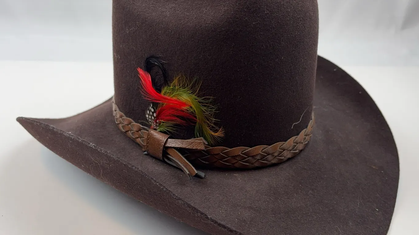 Smithbilt Futura Fur Brown Cowboy Hat with Feather Band