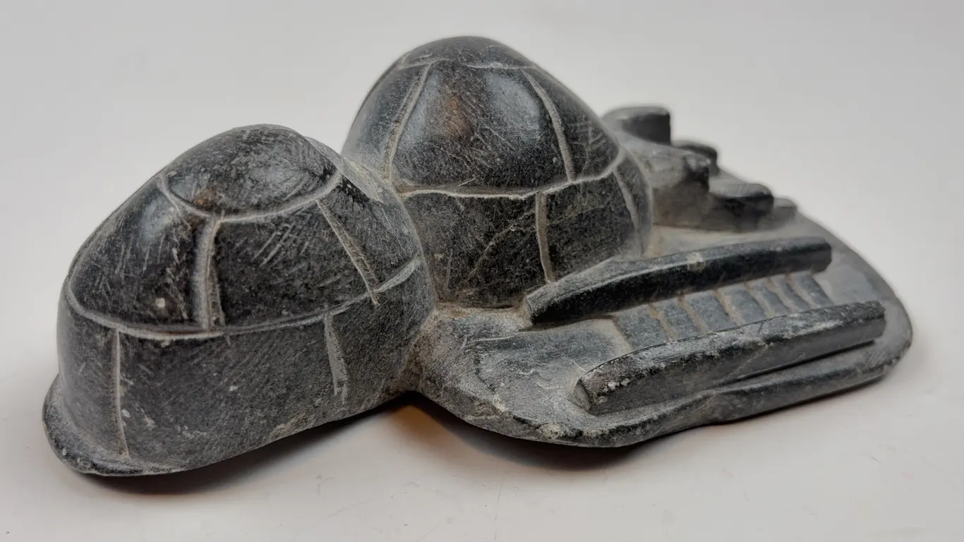 Vintage Canadian Eskimo Art Igloo Village Carving