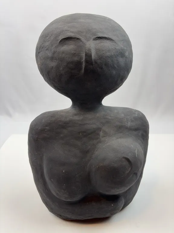 Modern Abstract Woman Figure Pottery Sculpture