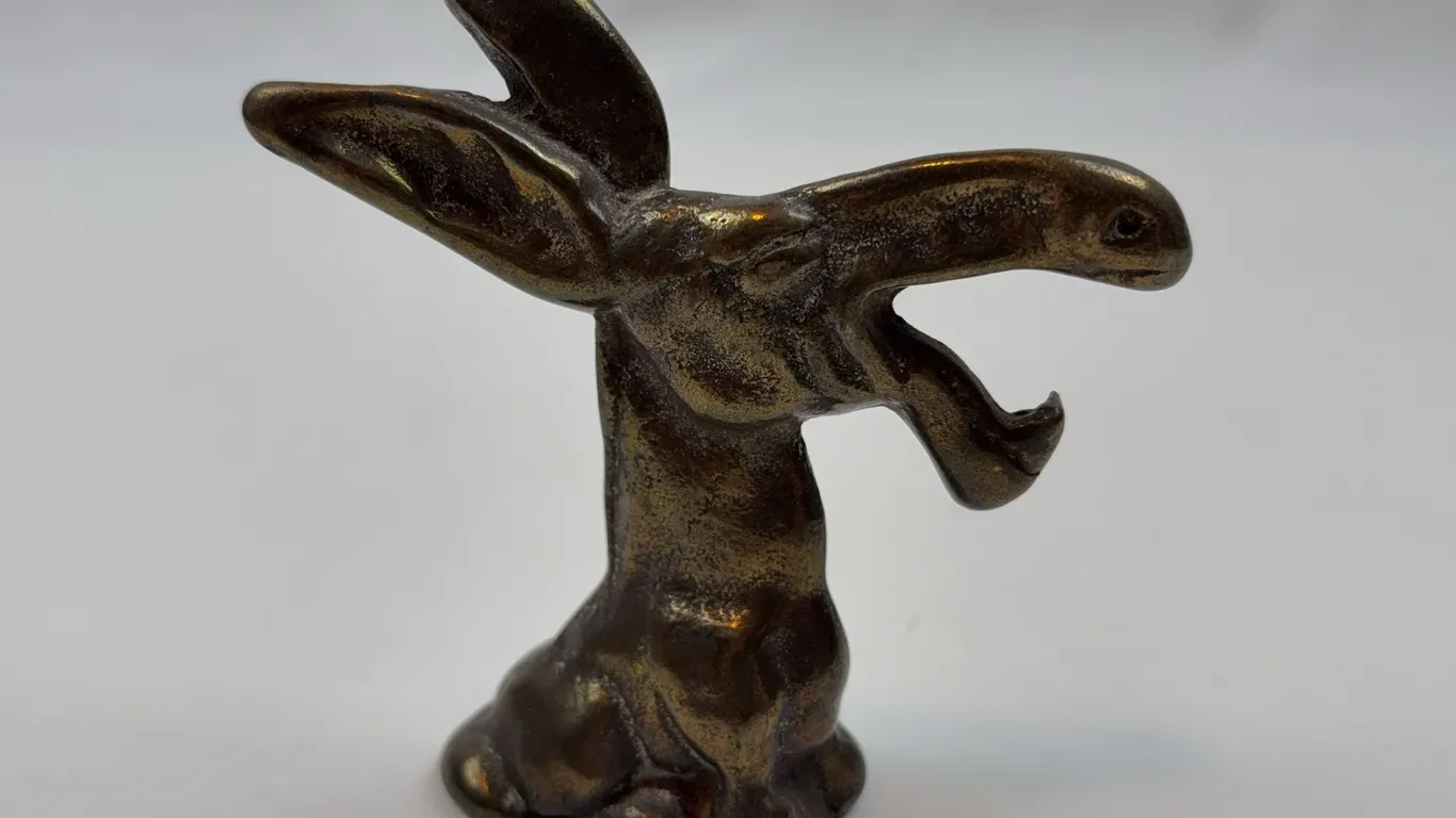 Decorative Animal Figure, Cast Metal Style Sculpture