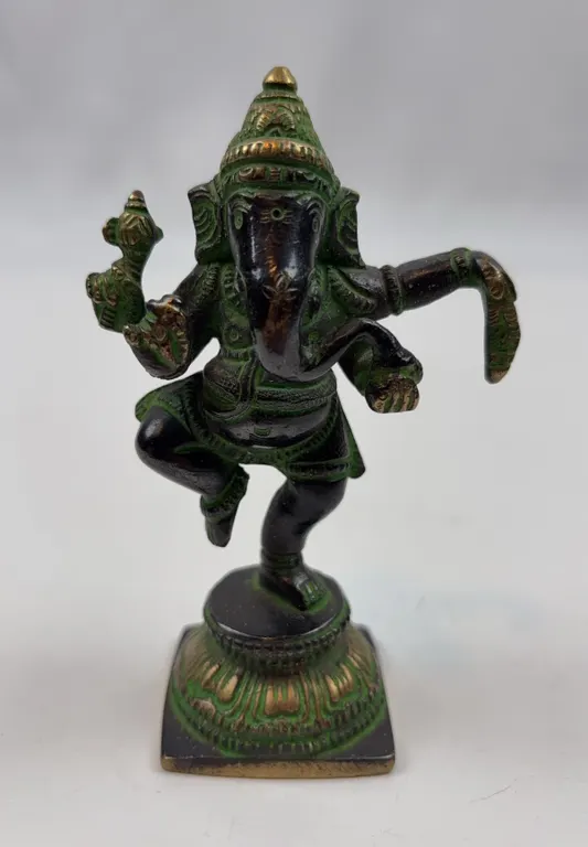 Vintage Style Dancing Ganesha Bronze-Tone Collectible