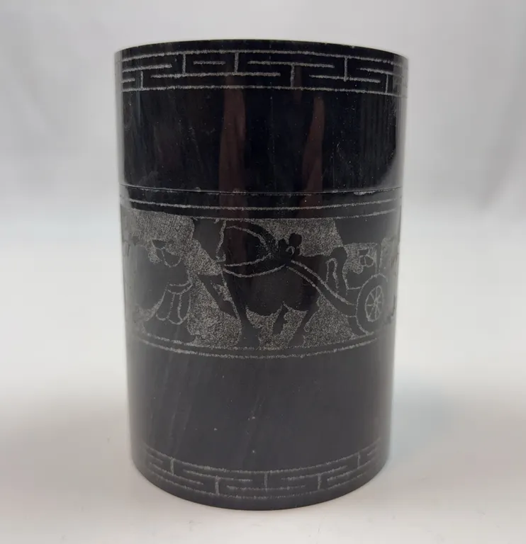 Vintage Stone Carved Trinket Box