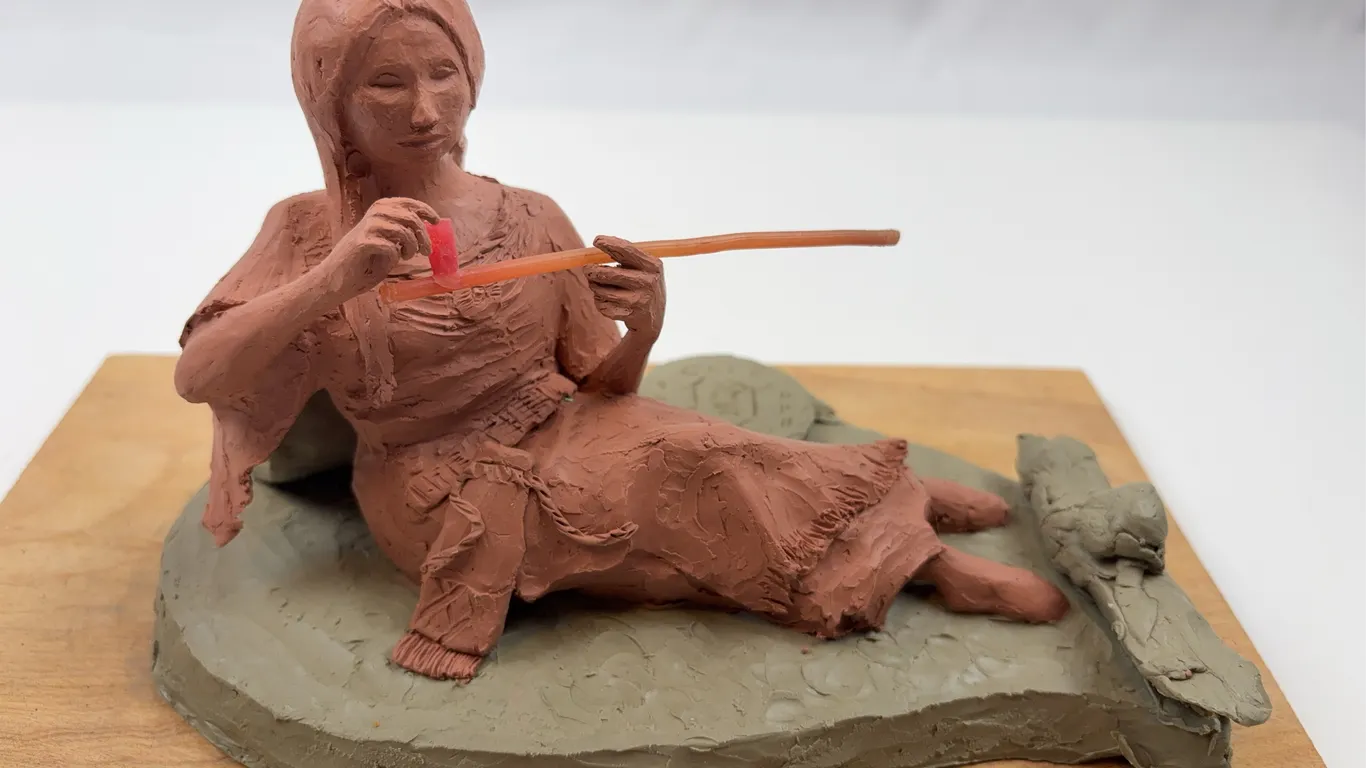 Handcrafted Plasticine Folk Art Figure