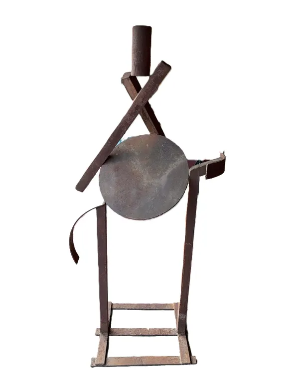 Abstract Welded Metal Horse Yard Sculpture
