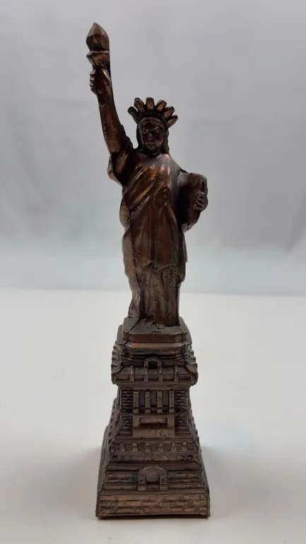 Vintage Statue of Liberty Replica Figure with Antique Bronze Finish