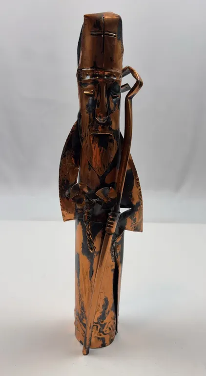Vintage Welded Copper Religious Sculpture