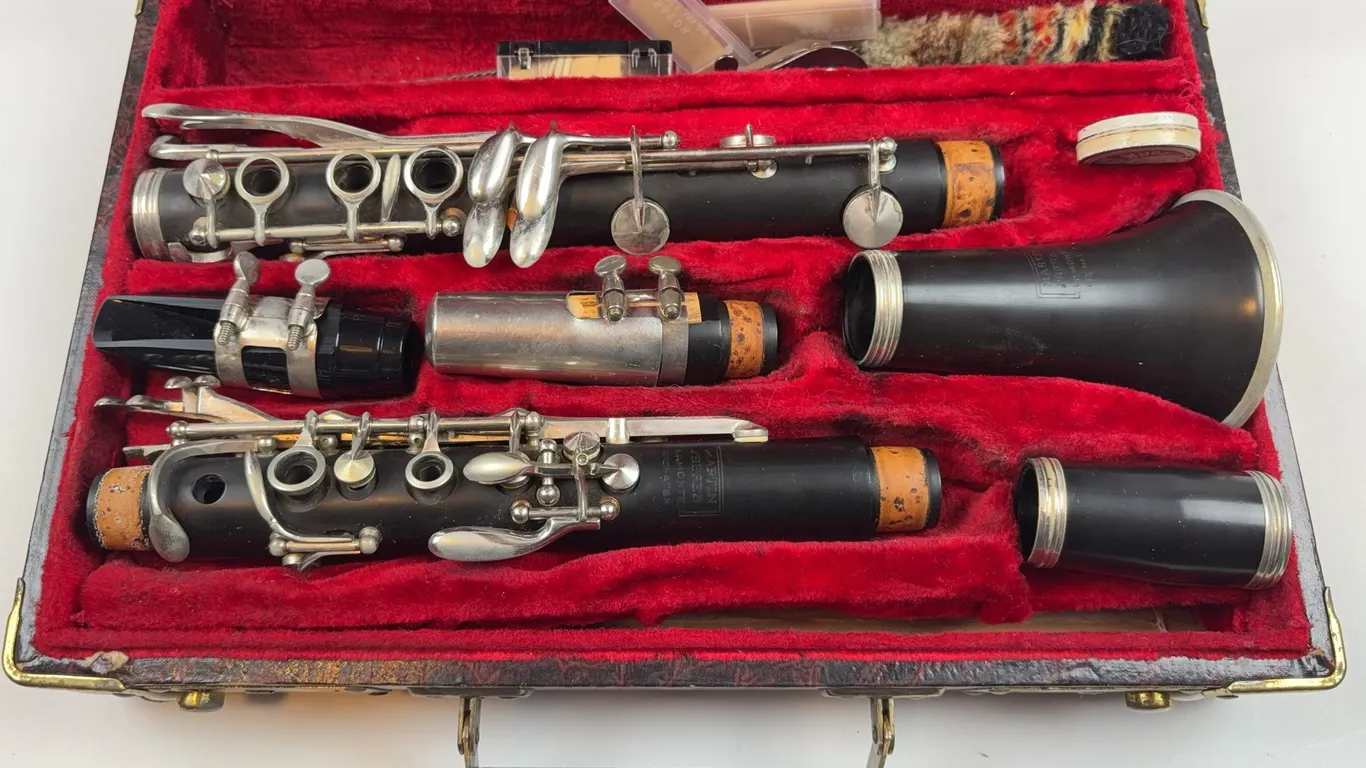 Vintage Martin Freres Paris Wood Clarinet, Original Case