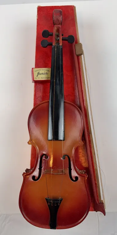 Vintage Child's Toy Violin Outfit with Bow