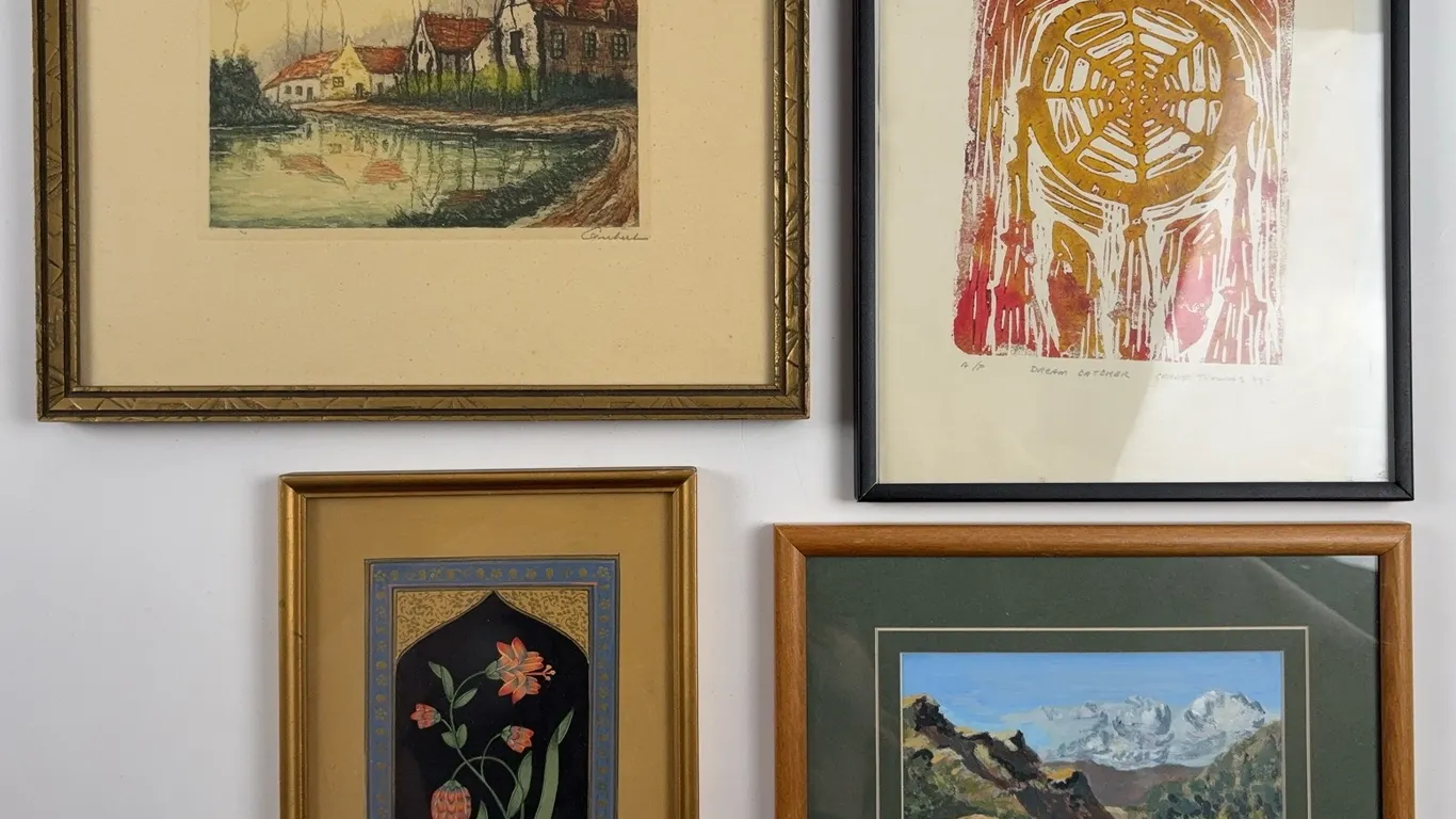 Mixed Framed Art Collection Lot of 4