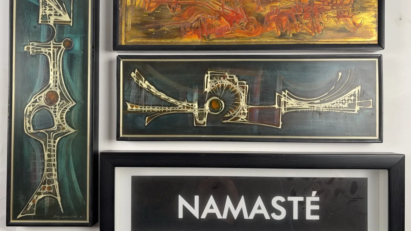 Four-Piece Framed Art Collection for Home or Cottage Décor