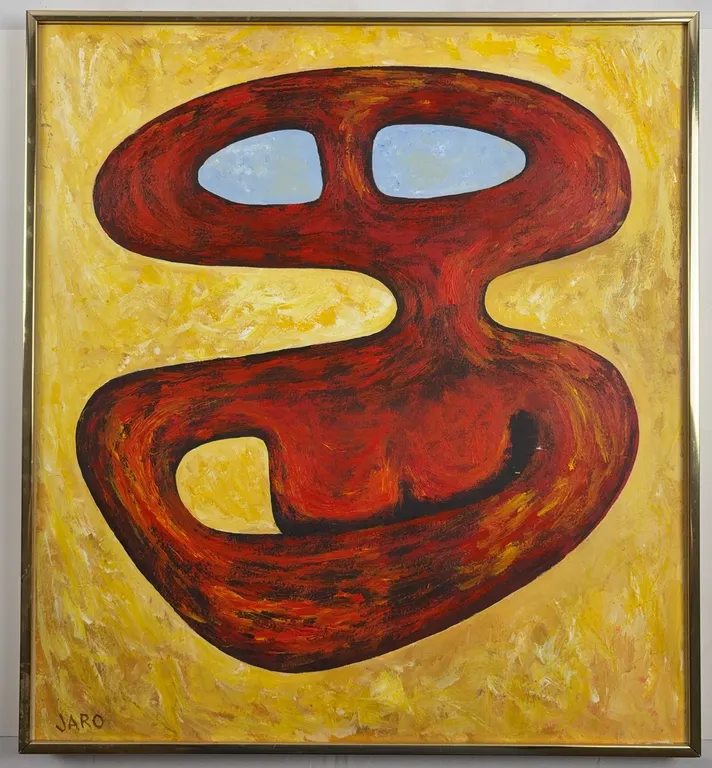 Jaro Signed Contemporary Abstract Artwork in Vibrant Colors