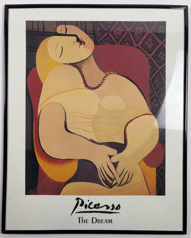 Pablo Picasso “The Dream (Le Rêve)” Framed Reproduction Art Print