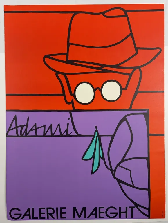 Valerio Adami Galerie Maeght Exhibition Poster, Arte Paris