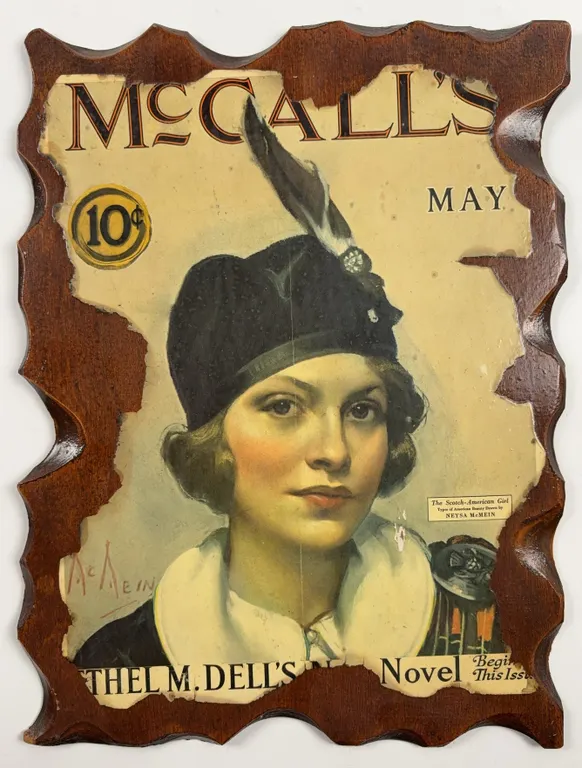 May 1927 McCall's Magazine Cover by Neysa McMein Mounted on Carved Wood Plaque