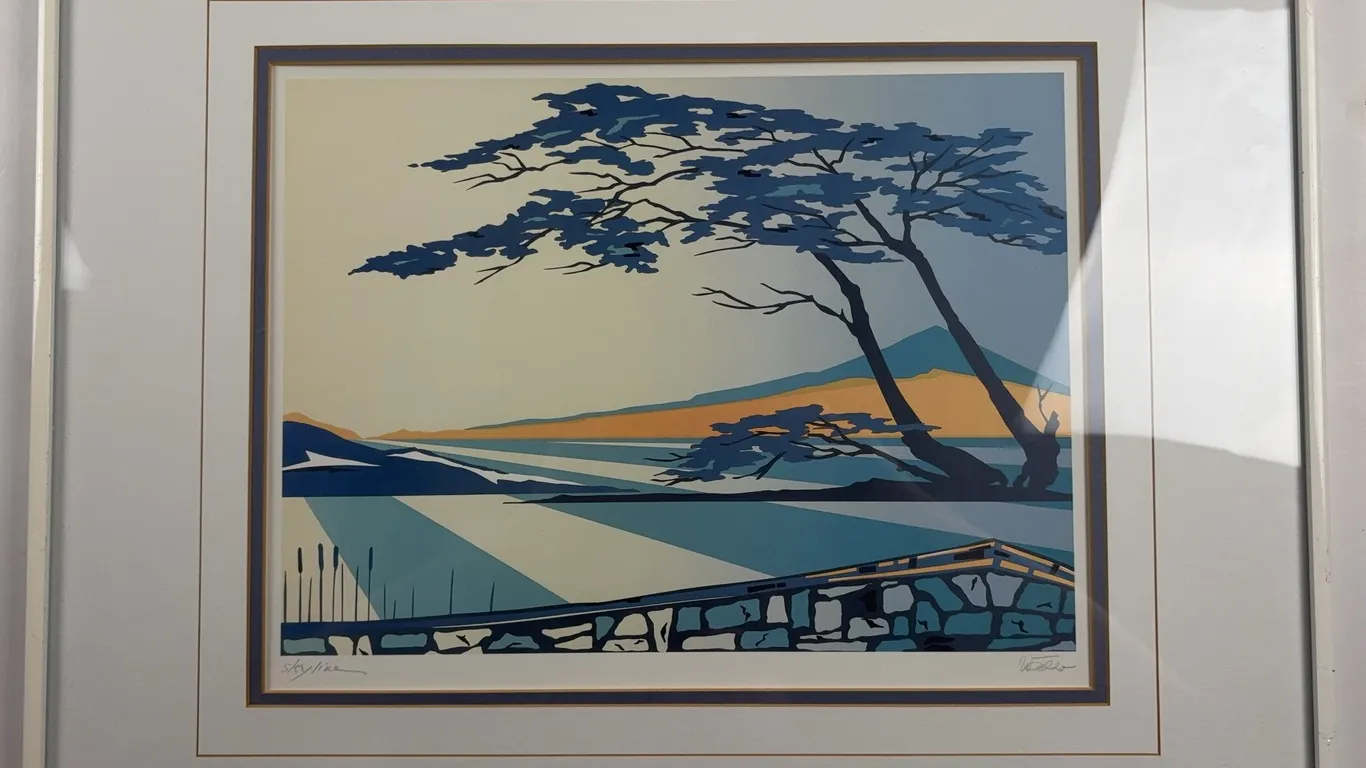 Signed “Skyline” Coastal Landscape Serigraph Print by Ted Harrison