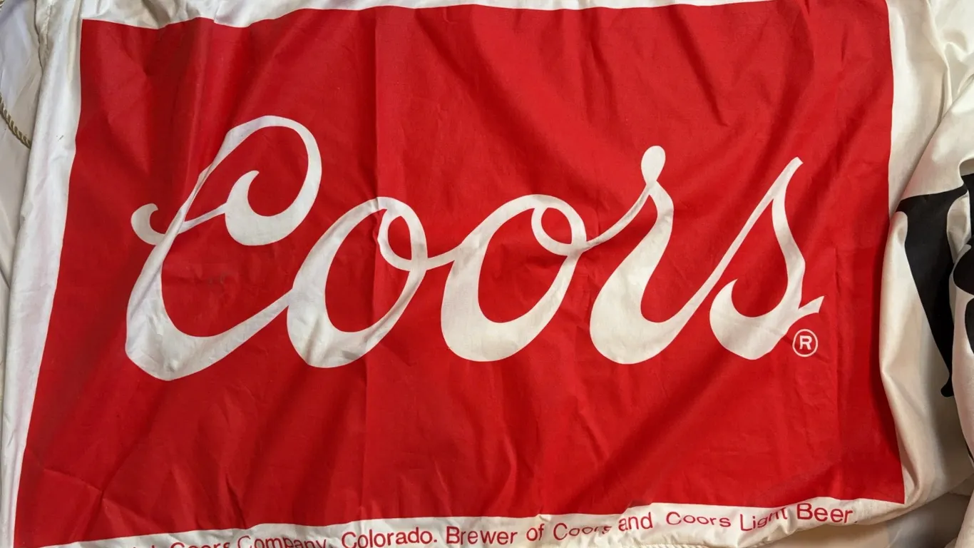 Vintage Coors Brewing Company Promotional Advertising Banner