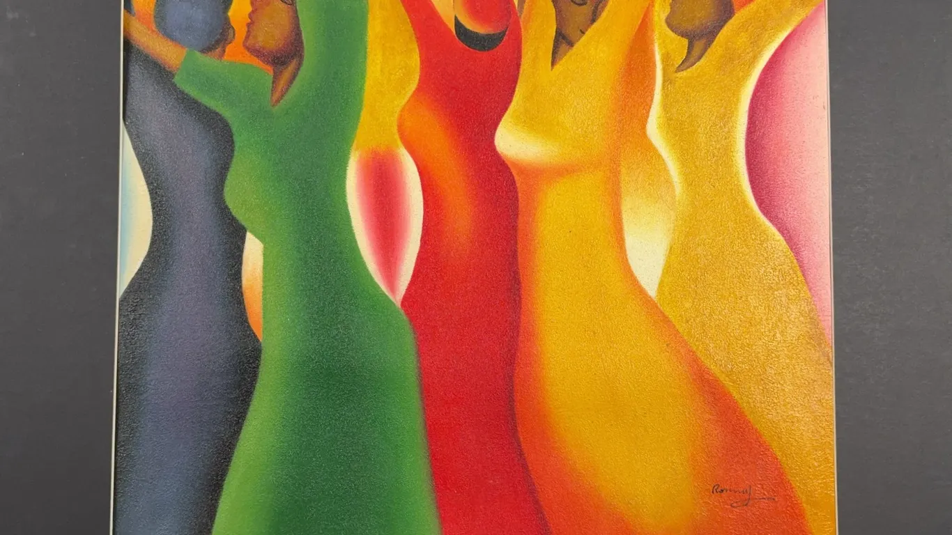Ronny Modernist Figural Composition, Signed