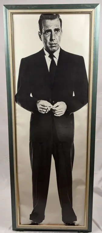 Framed Full-Length Black & White Portrait Print of a Classic Film Actor