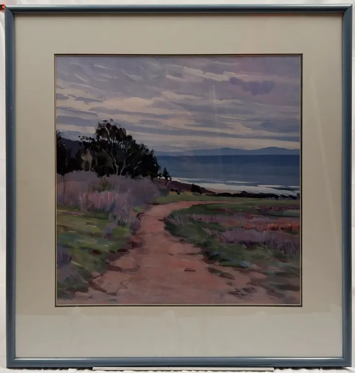 Coastal Path Landscape Print, Framed