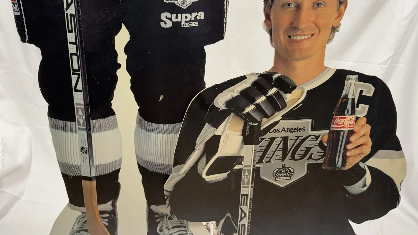 Los Angeles Kings Coca-Cola Promotional Wayne Gretzky Cardboard Stand-Up Display