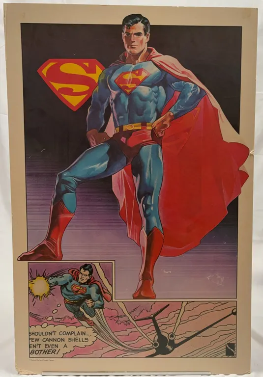 Superman Comic Art Vintage Poster Print