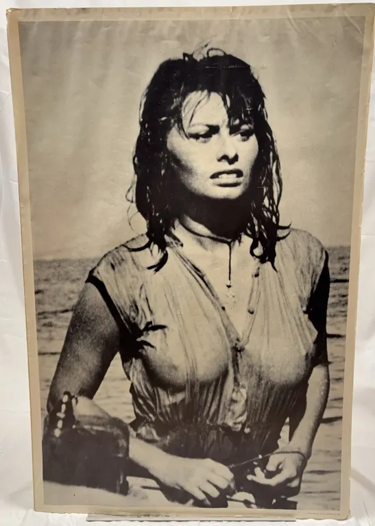 Sophia Loren Vintage Black & White Film Poster Print
