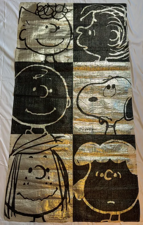 Peanuts Characters Woven Wall Hanging Featuring Charlie Brown, Snoopy, Lucy & Linus