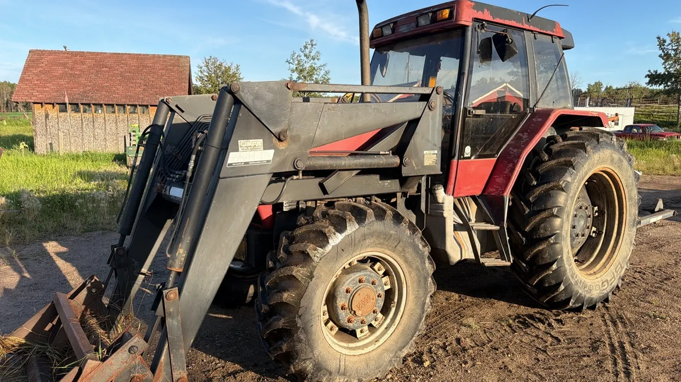 Case IH FWA Tractor w/ Loader, Bale Forks, Bucket & Geapple, 5505hrs, S/N 1014566 (OS-S2280)