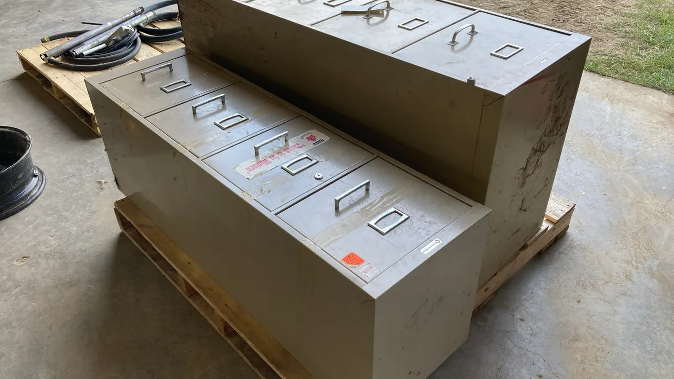 (2) 4 Drawer Filing Cabinets