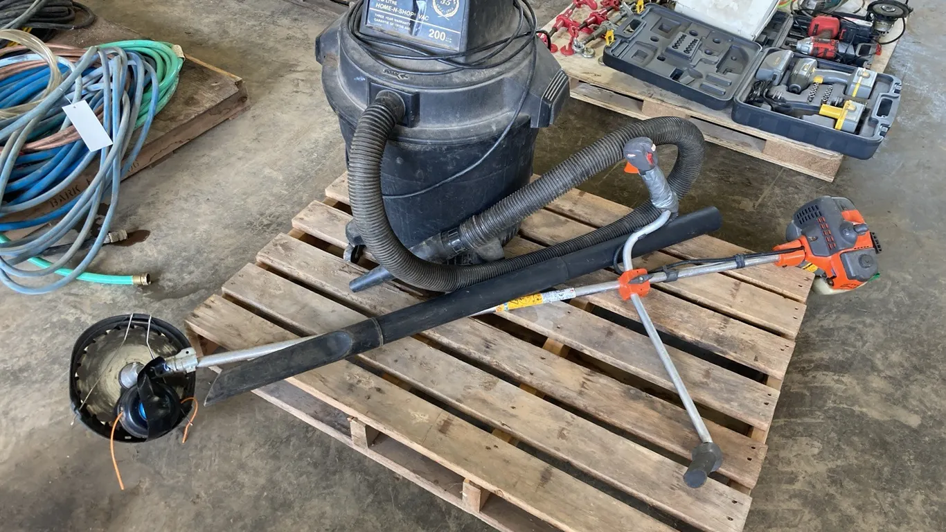 Husqvarna 326R Weed Whipper and Craftsman 60L Shop Vac