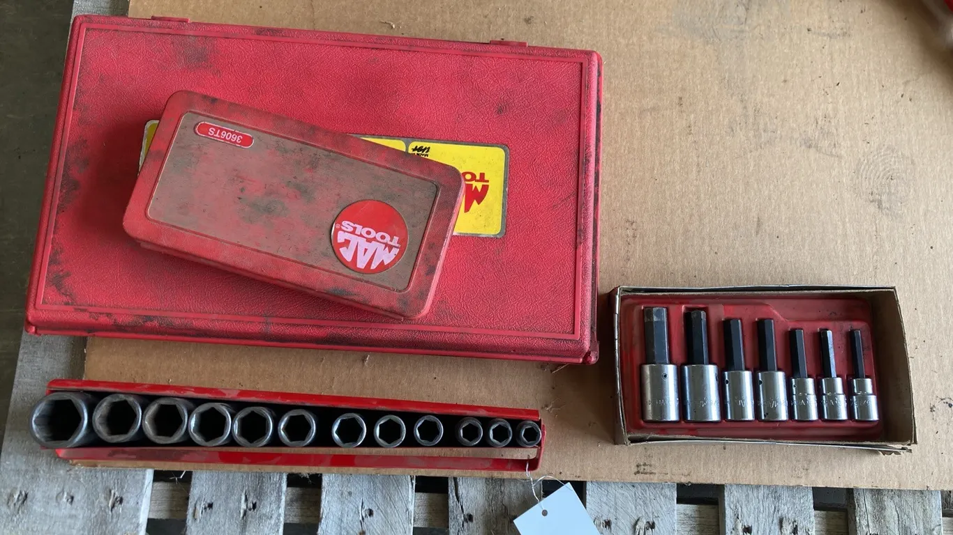 Mac Tools, Small and Large Tap and Die Sets, 5/16"-3/4" Allen Socket Set
