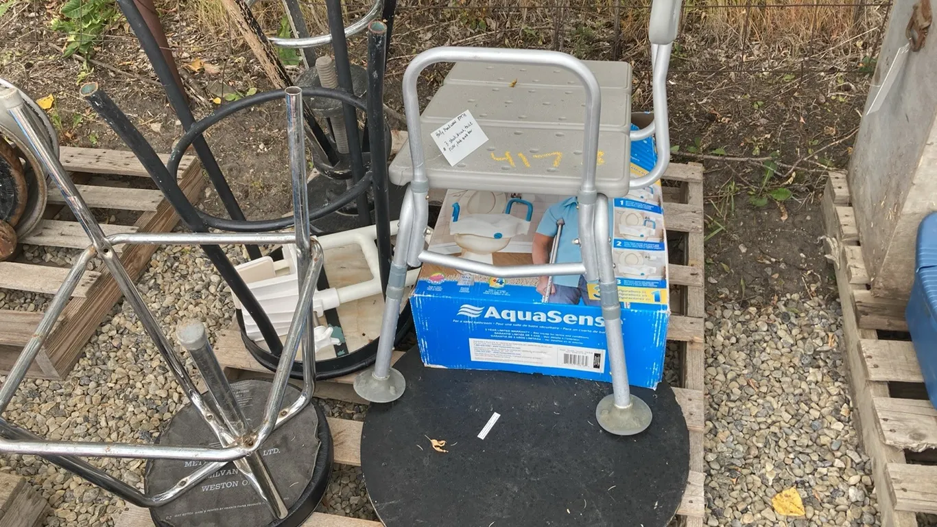 3 Stools, Bench, Toilet Riser, Tub Grab Bar
