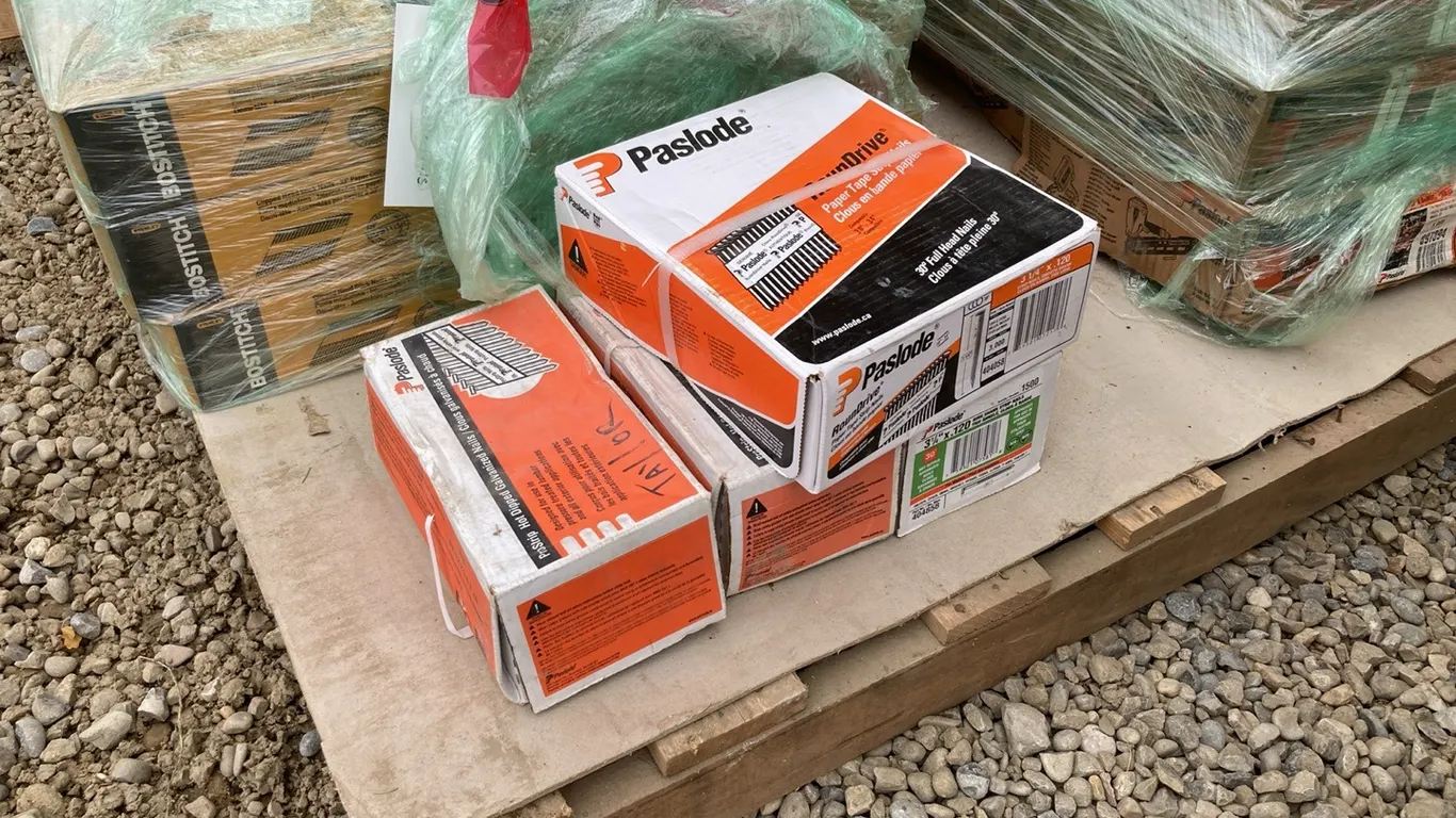(4) Boxes 3 1/4" Paslode Stick Nails