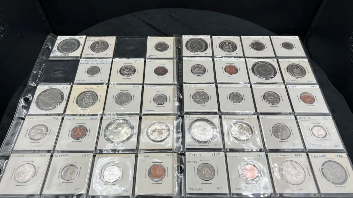 Sleeves of Canadian Coins