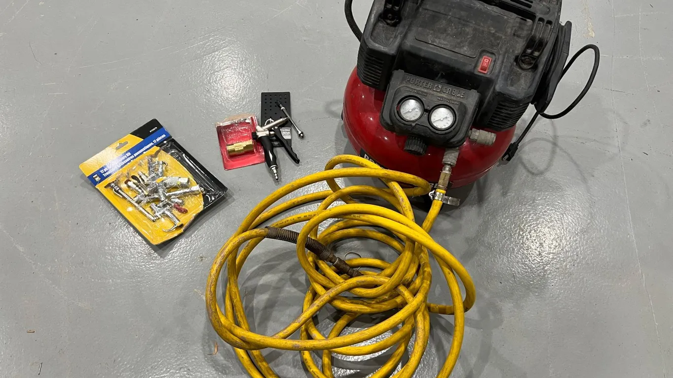 Porter Cable Air Compressor With Attachments