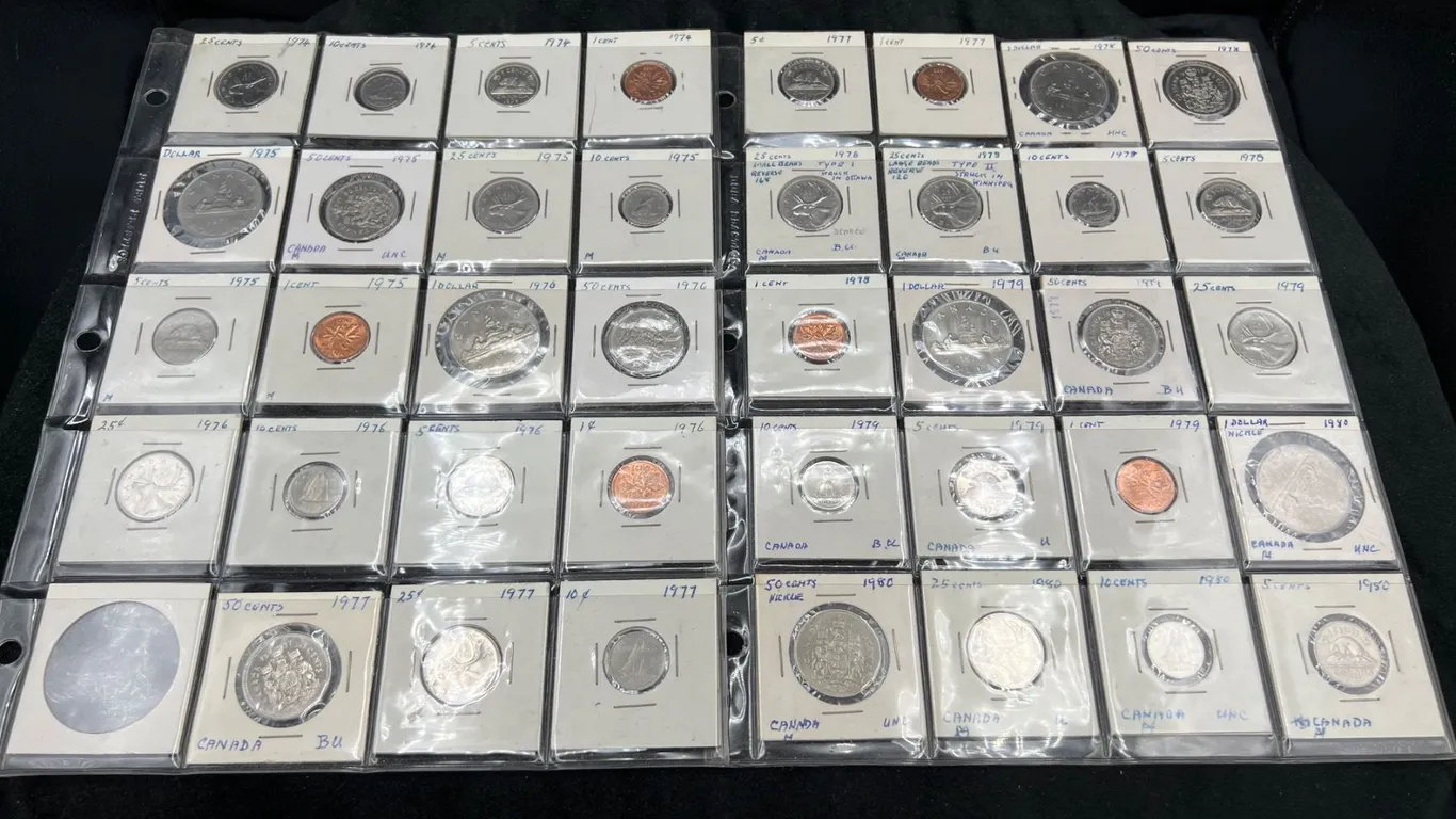 Sleeves of Canadian Coins