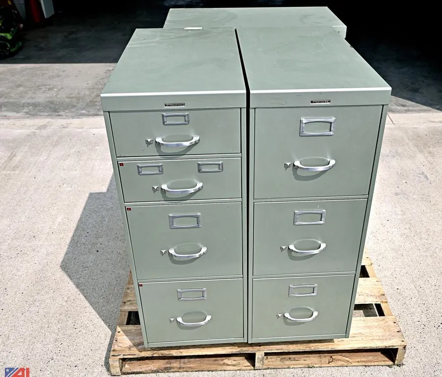 (3) Steelcase Matching 3-Drawer File Cabinets